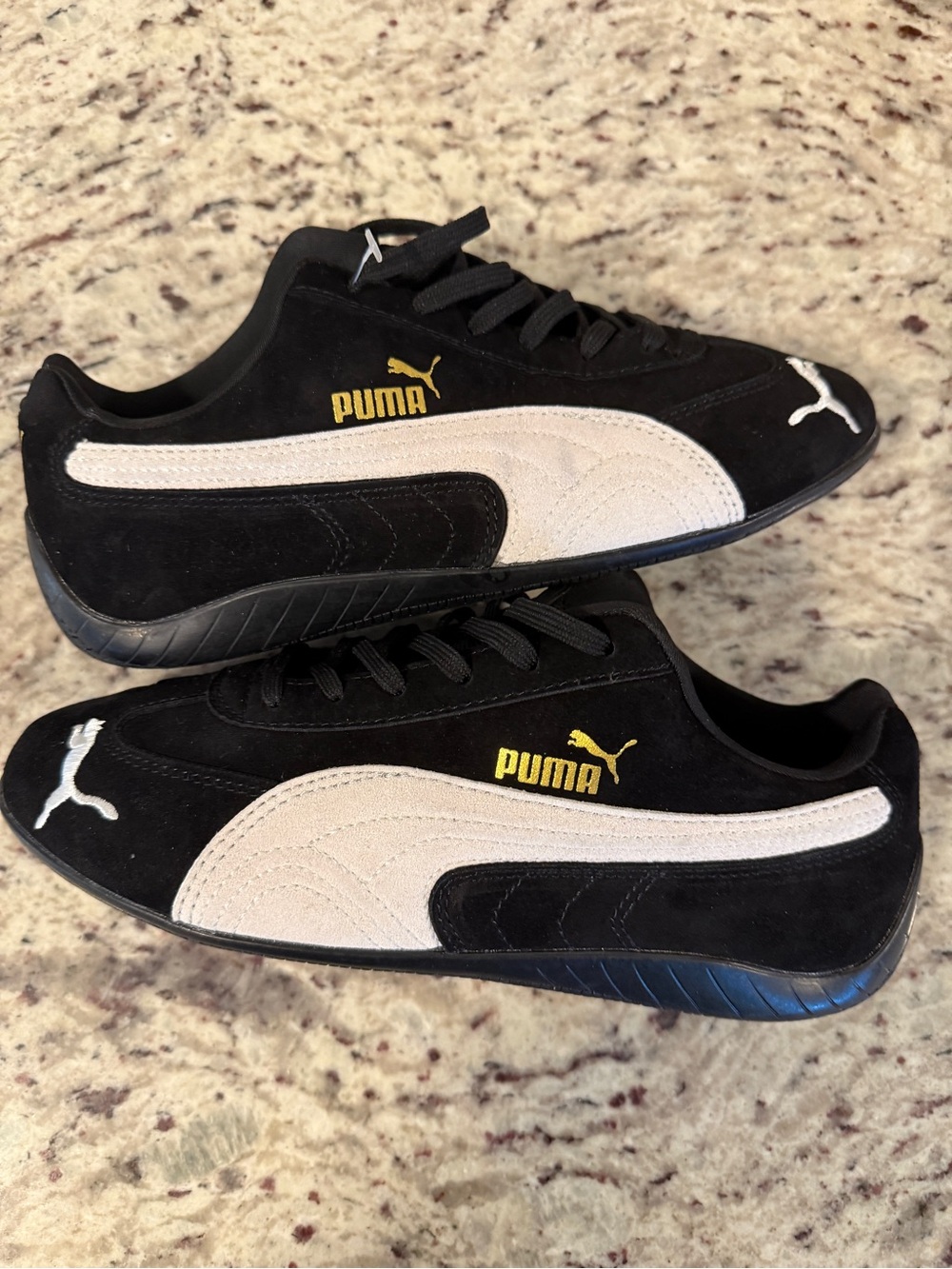 PUMA Speedcat OG Black White Suede Sneakers M 8.5 / W 10